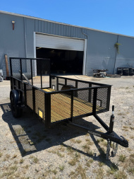 New 5x10 Utility Trailer 2' Mesh sides