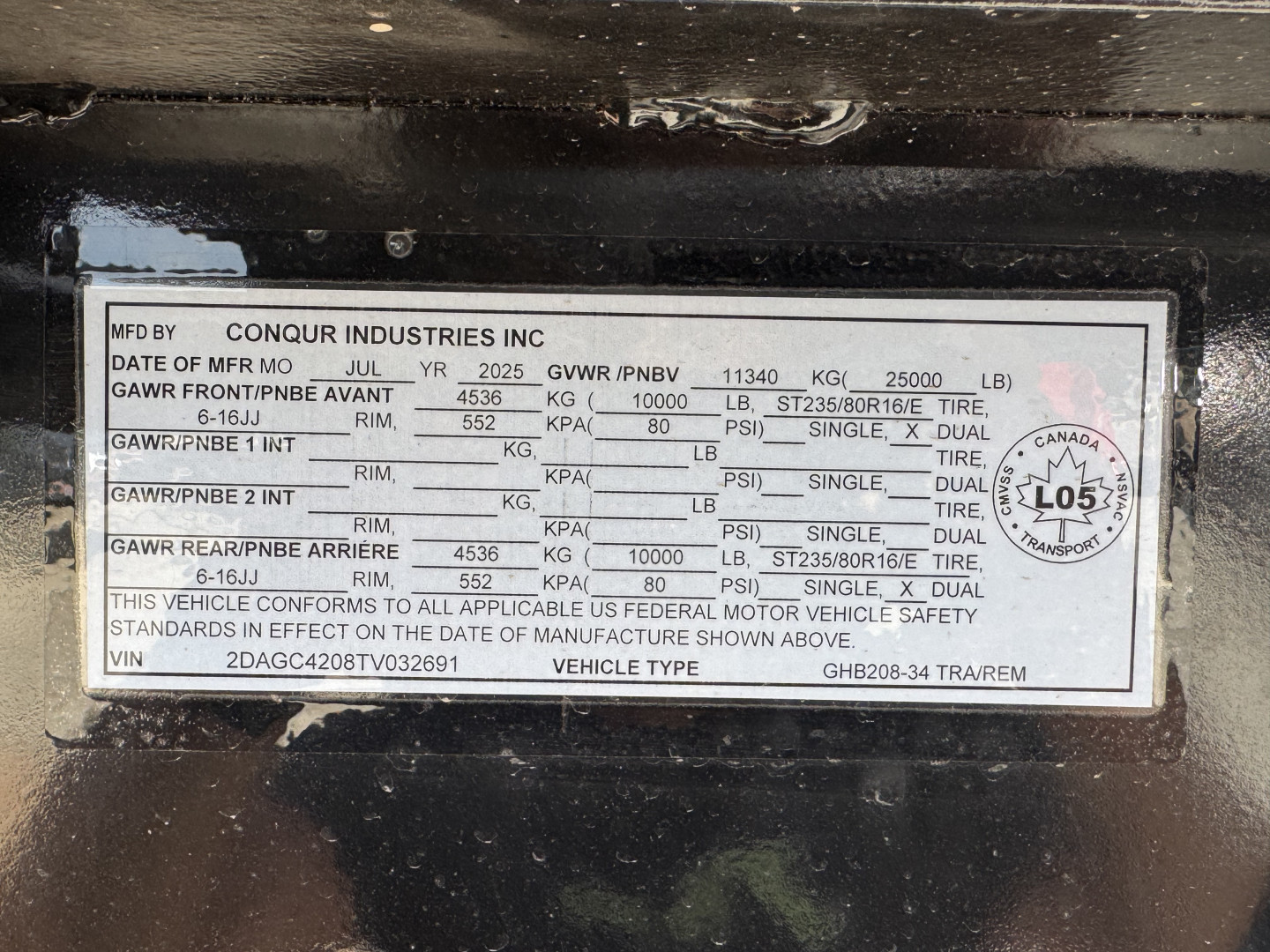 New 2026 Double A 36’ Gooseneck Deckover 31’ plus 5’ x 102” with 2-10K tandem dual axles=25K