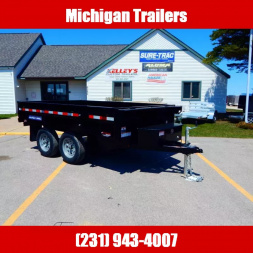 New 2025 Sure-Trac 6 X 10 SD Deckover Dump Trailer  7K Single Ram