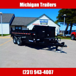 New 2025 Sure-Trac 82 IN x 14 HD Low Profile Dump Trailer  14K Telescopic
