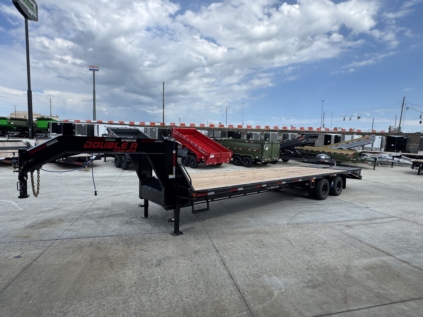 New 2026 Double A 32’ Gooseneck Deckover 27’ plus 5’ x 102” with 2-10K tandem dual axles=25K