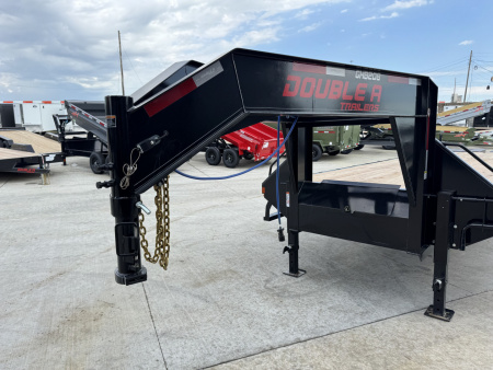 New 2026 Double A 32’ Gooseneck Deckover 27’ plus 5’ x 102” with 2-10K tandem dual axles=25K