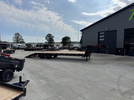 New 2026 Double A 32’ Gooseneck Deckover 27’ plus 5’ x 102” with 2-10K tandem dual axles=25K