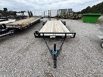 New 2026 PJ TRAILER EQUIPMENT CE202 83X20 TA DOVETAIL W/ STAND UP RAMPS (GVW:9899) BLACK