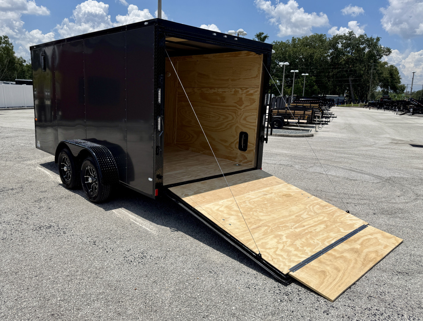 New 2026 Rock Solid Cargo 7x14 Ramp Door 7K Polycore Cargo / Enclosed Trailer