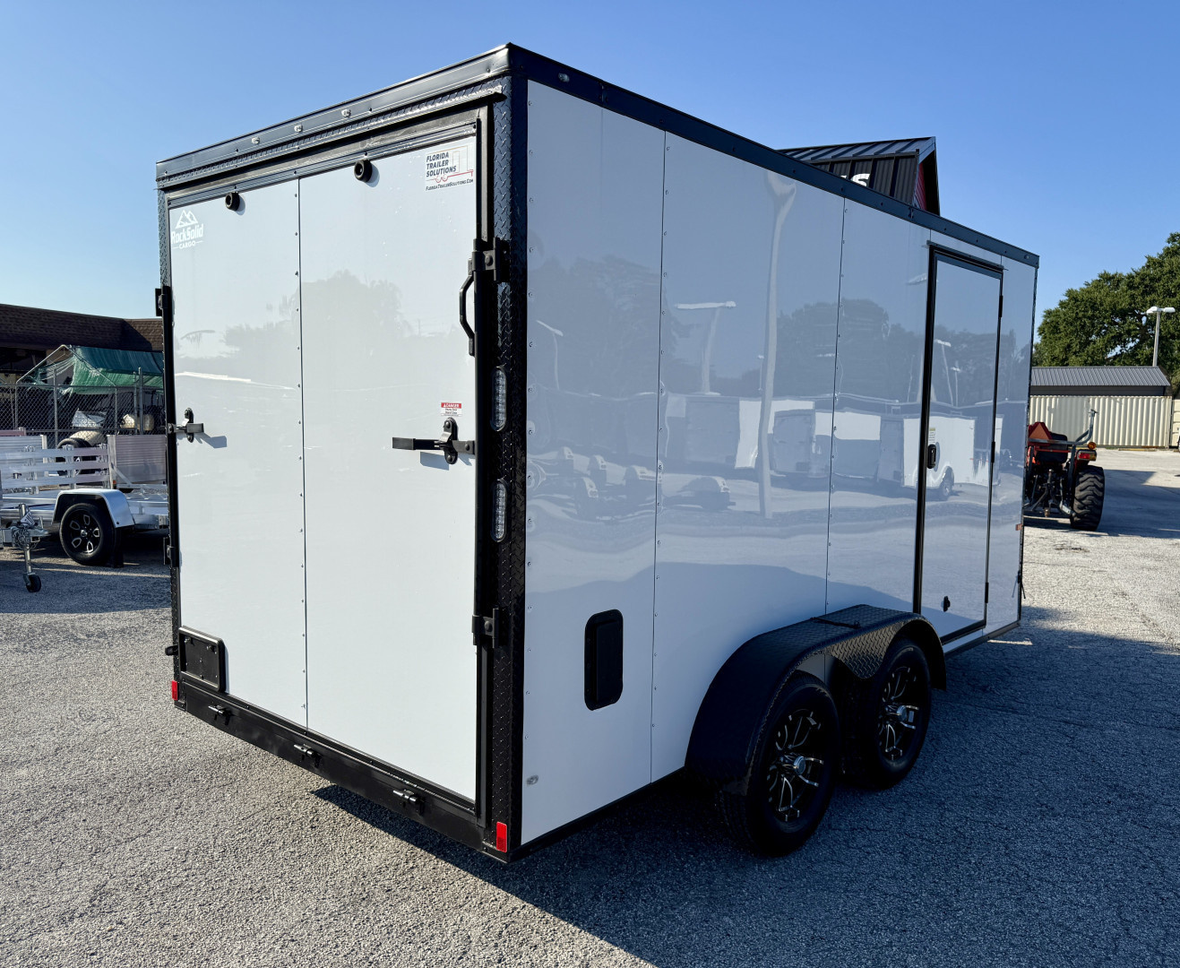 New 2026 Rock Solid Cargo 7x14 Rear Ramp Door 7K Polycore Cargo / Enclosed Trailer