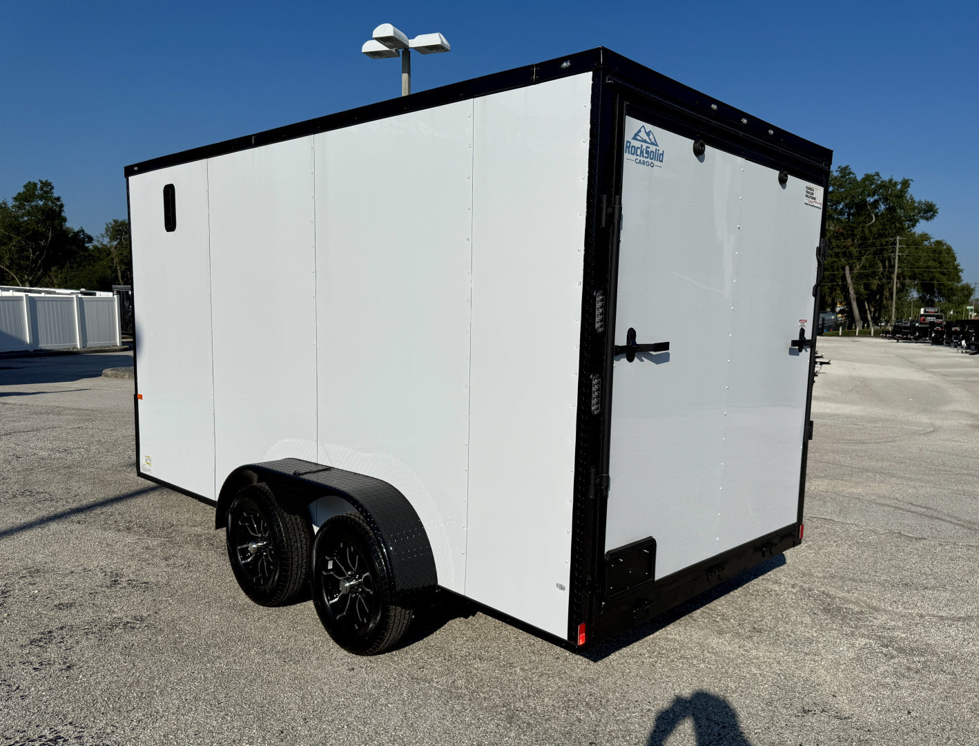 New 2026 Rock Solid Cargo 7x14 Rear Ramp Door 7K Polycore Cargo / Enclosed Trailer