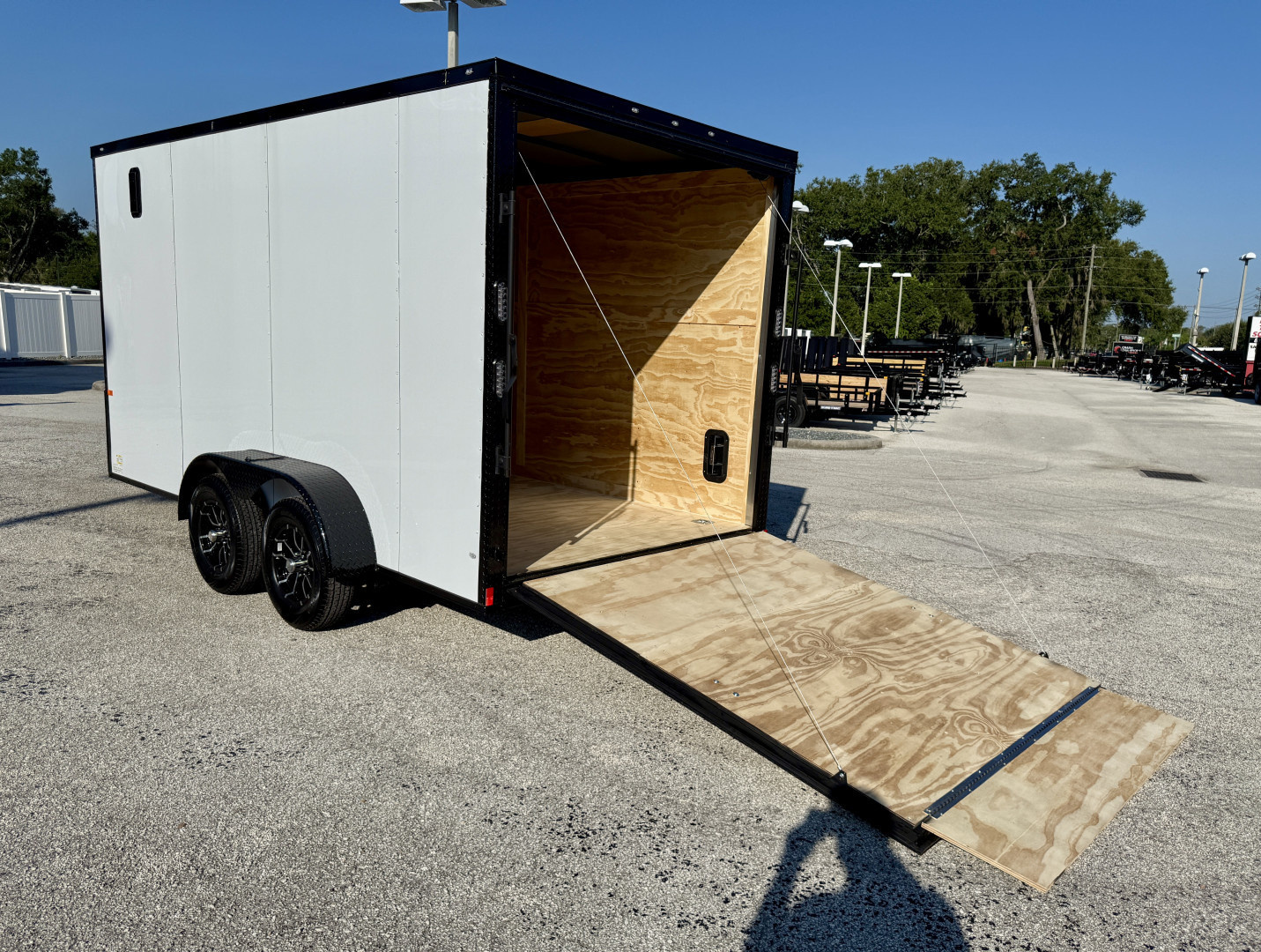 New 2026 Rock Solid Cargo 7x14 Rear Ramp Door 7K Polycore Cargo / Enclosed Trailer