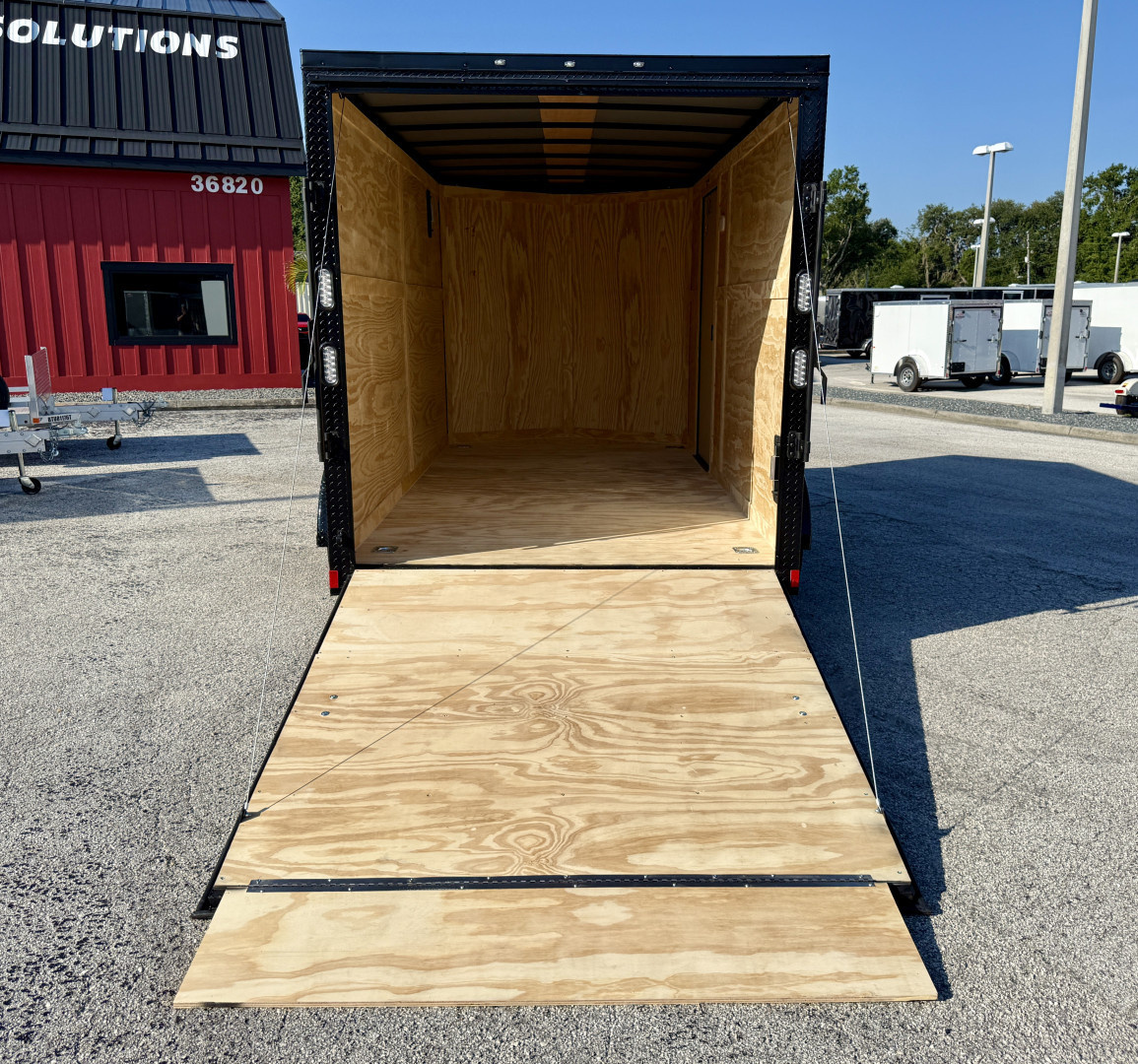 New 2026 Rock Solid Cargo 7x14 Rear Ramp Door 7K Polycore Cargo / Enclosed Trailer