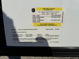 New 2026 Rock Solid Cargo 7x14 Rear Ramp Door 7K Polycore Cargo / Enclosed Trailer