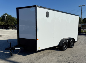 New 2026 Rock Solid Cargo 7x14 Rear Ramp Door 7K Polycore Cargo / Enclosed Trailer