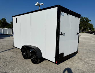 New 2026 Rock Solid Cargo 7x14 Rear Ramp Door 7K Polycore Cargo / Enclosed Trailer