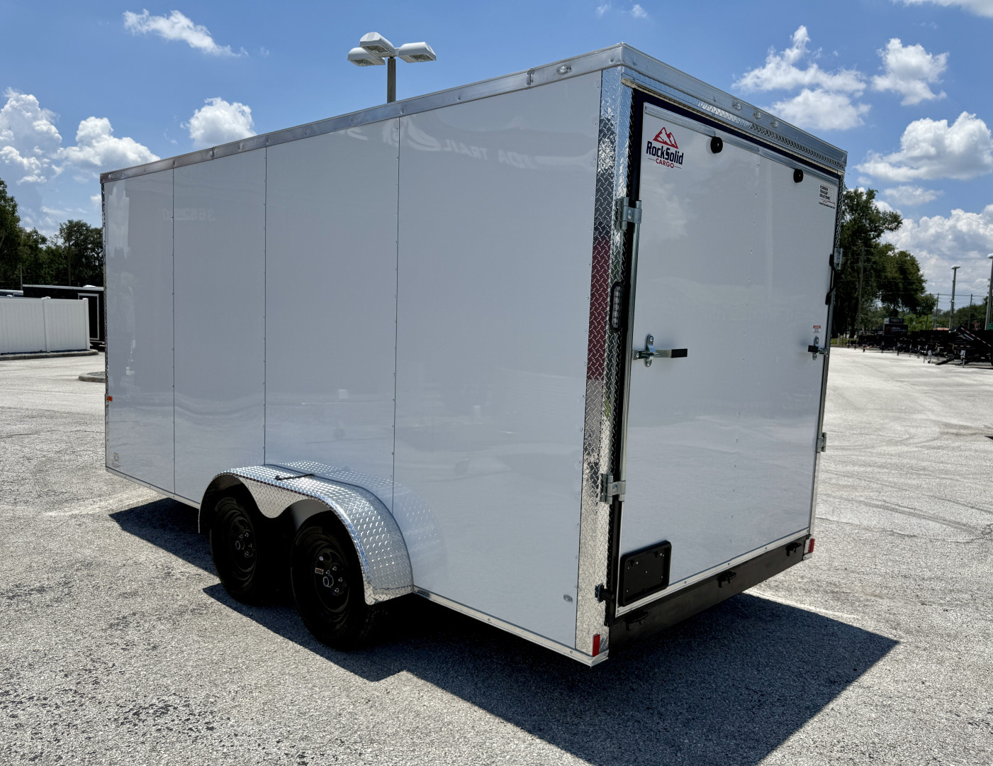 New 2026 Rock Solid Cargo 7x16Rear Ramp Door 7K Polycore Cargo / Enclosed Trailer