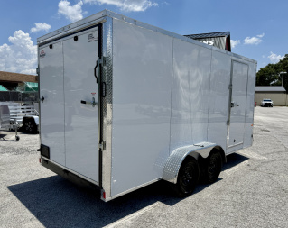 New 2026 Rock Solid Cargo 7x16Rear Ramp Door 7K Polycore Cargo / Enclosed Trailer