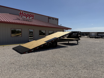 New 2025 PJ 102"x28' Gooseneck Deckover Hydraulic Tilt Trailer – T8