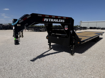 New 2025 PJ 102"x28' Gooseneck Deckover Hydraulic Tilt Trailer – T8
