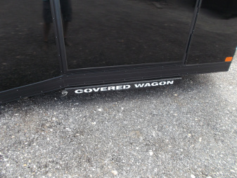New 2025 Covered Wagon Trailers 8.5x24 Cargo / Enclosed Trailer / Car Hauler / 7ft Interior / 5200# Split Torsion Axles / 48" RV Side Door / 60" Triple Tube Tongue / .080 Black Poly Semi Screwless Exterior / Extra Wide Ramp / Mags / Black Out Package
