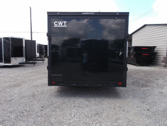 New 2025 Covered Wagon Trailers 8.5x24 Cargo / Enclosed Trailer / Car Hauler / 7ft Interior / 5200# Split Torsion Axles / 48" RV Side Door / 60" Triple Tube Tongue / .080 Black Poly Semi Screwless Exterior / Extra Wide Ramp / Mags / Black Out Package
