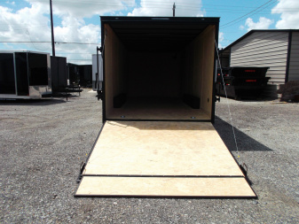 New 2025 Covered Wagon Trailers 8.5x24 Cargo / Enclosed Trailer / Car Hauler / 7ft Interior / 5200# Split Torsion Axles / 48" RV Side Door / 60" Triple Tube Tongue / .080 Black Poly Semi Screwless Exterior / Extra Wide Ramp / Mags / Black Out Package