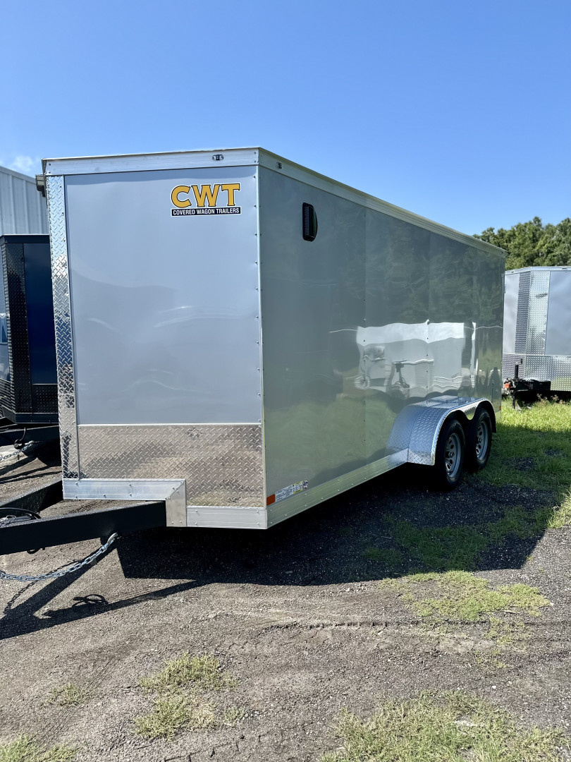 New 2025 Covered Wagon Trailers 7X16 TA WITH DOUBLE REAR DOORS Cargo / Enclosed Trailer