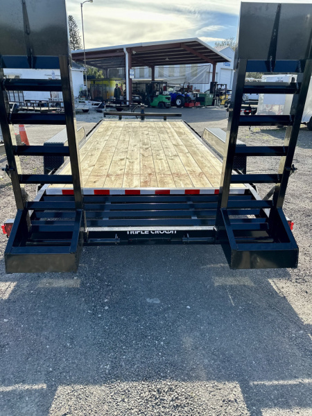 New 2025 Triple Crown Trailers 7X20 TA 14K WITH RAMPS Equipment Trailer