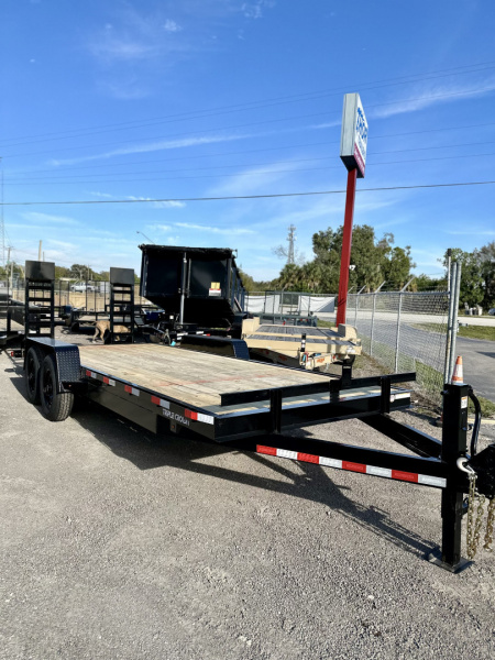 New 2025 Triple Crown Trailers 7X20 TA 14K WITH RAMPS Equipment Trailer