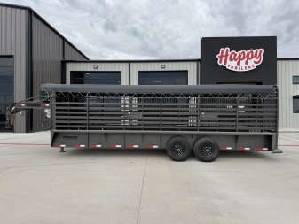 2026 Good Guys 6'8"x24' GN Bar Top Livestock Trailer - Wrangler