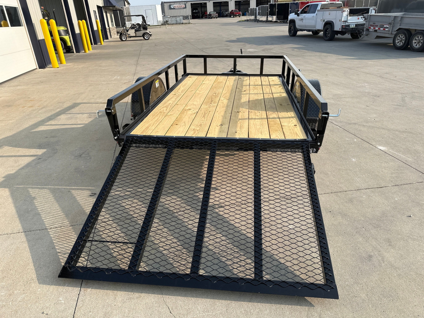 New 2026 H&H Black 66"x10' 3k Rail Side Utility Trailer