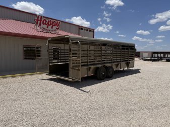 New 2026 Good Guys 6'8"x24' GN Steel Top Livestock Trailer - Stockman