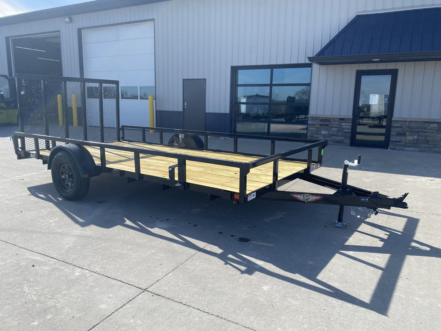 New 2026 H&H Black 82"x14' 3k Rail Side Utility Trailer