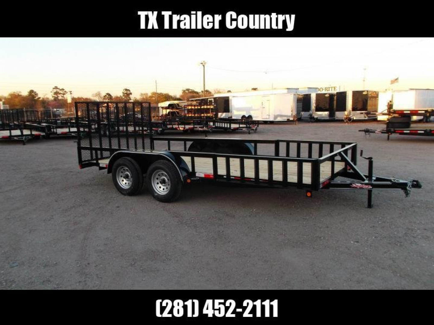 New 2026 J&C Trailers 83x16 Utility Trailer / ATV Trailer / Side by Side Trailer / 4ft Rear Ramp Gate / 5ft Side Load Ramps / 2" Bulldog Coupler