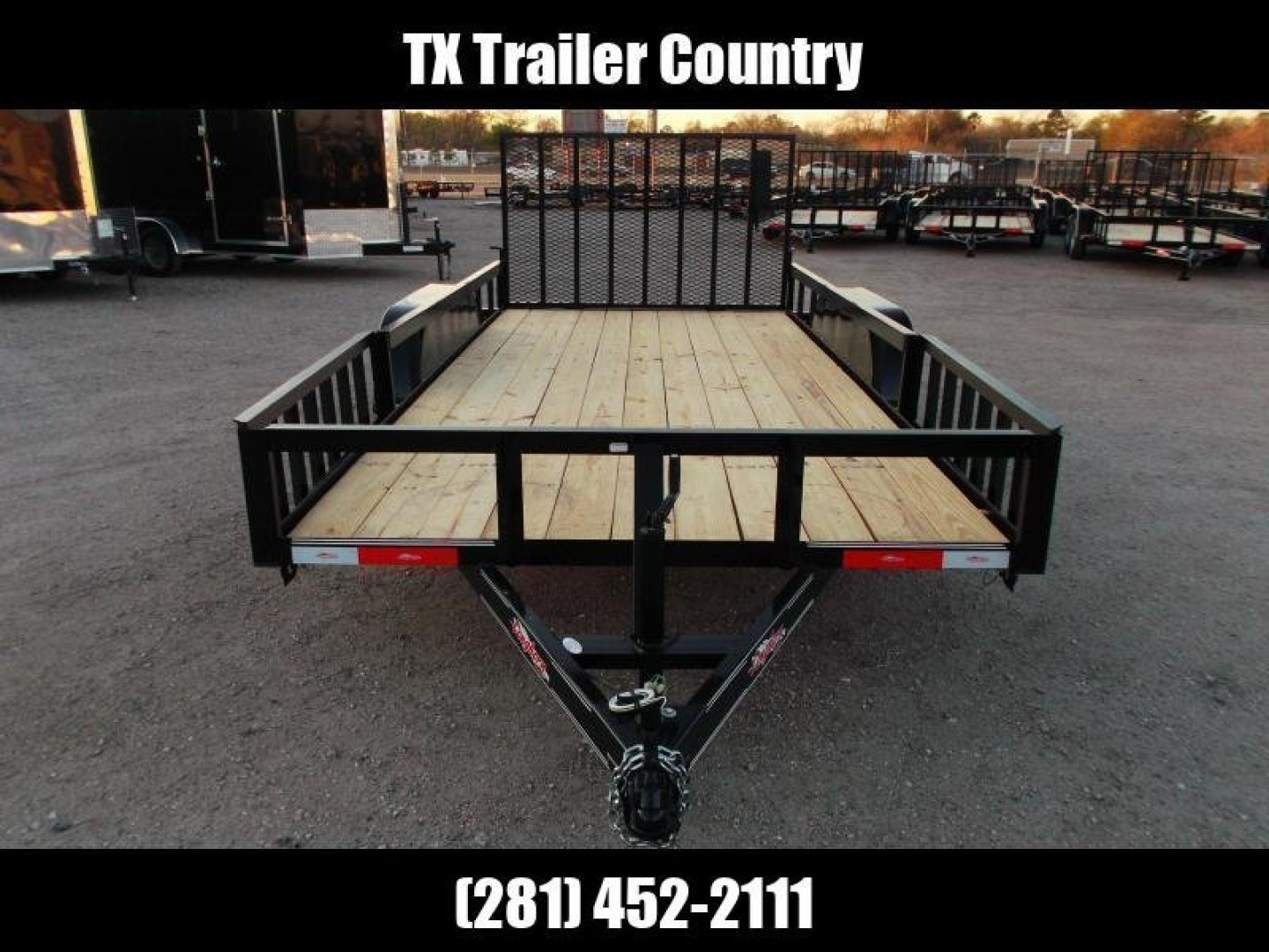 New 2026 J&C Trailers 83x16 Utility Trailer / ATV Trailer / Side by Side Trailer / 4ft Rear Ramp Gate / 5ft Side Load Ramps / 2" Bulldog Coupler