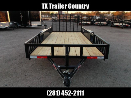 New 2026 J&C Trailers 83x16 Utility Trailer / ATV Trailer / Side by Side Trailer / 4ft Rear Ramp Gate / 5ft Side Load Ramps / 2" Bulldog Coupler