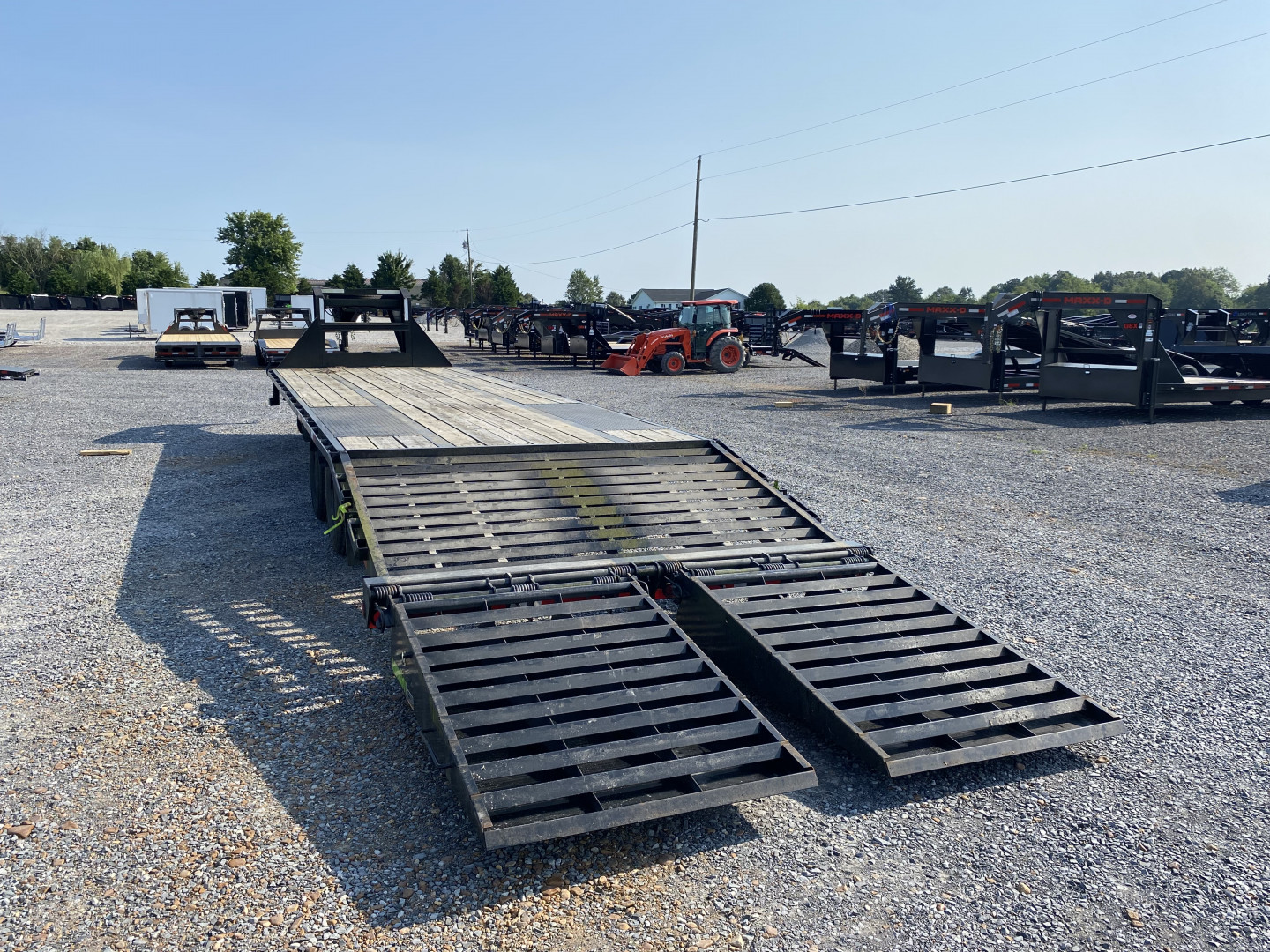 Used 2023 Load Trail 102"x32' 22k Gooseneck Flatbed Trailer