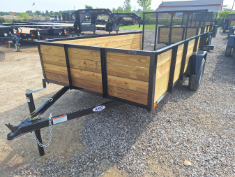 New 2026 AMO 76x12 High Wood Side Utility Trailer