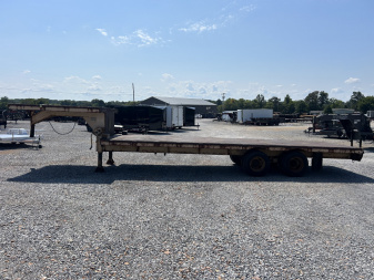 Used 1985 WilRo 24' 20K Gooseneck Flatbed Trailer