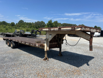 Used 1985 WilRo 24' 20K Gooseneck Flatbed Trailer