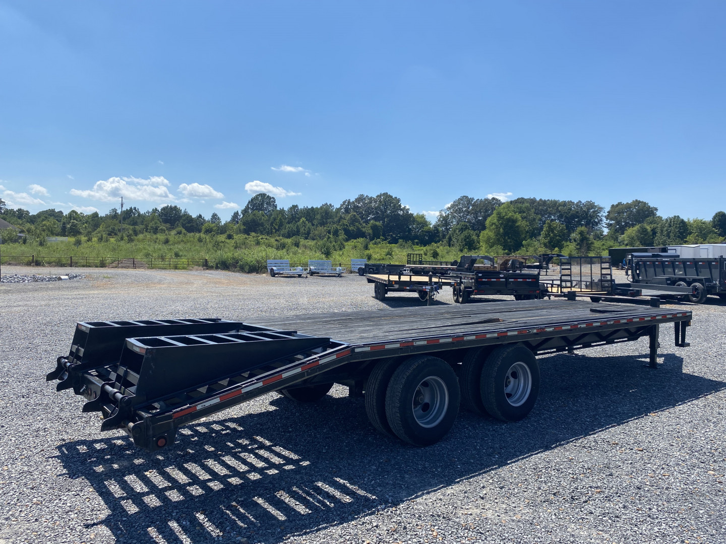Used 2011 Barlow 102"x25' 20k Flatbed Trailer