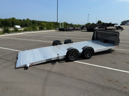 New 2026 Timpte Motorsports 720 EZ Load Aluminum 20' Car Hauler Trailer: 7K GVWR, Winch, Rock Guard, Solar, Spare