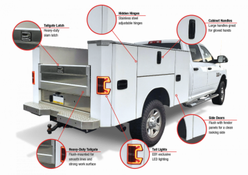 New EBY "RENEGADE" 8.5' x 80" x 44" Single Rear Wheel Aluminum Utility/Service Body w/ E-LOCKS!!!