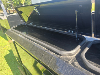 New 2026 Norstar SC0868458 Truck Bed / BLACK IN COLOR / FORD OR RAM LONG BED SINGLE REAR WHEEL PICKUP REPLACEMENT BED / 58" C/A/ B&W GOOSENECK BALL / FLIP TOP LIDS / HEADBOARD