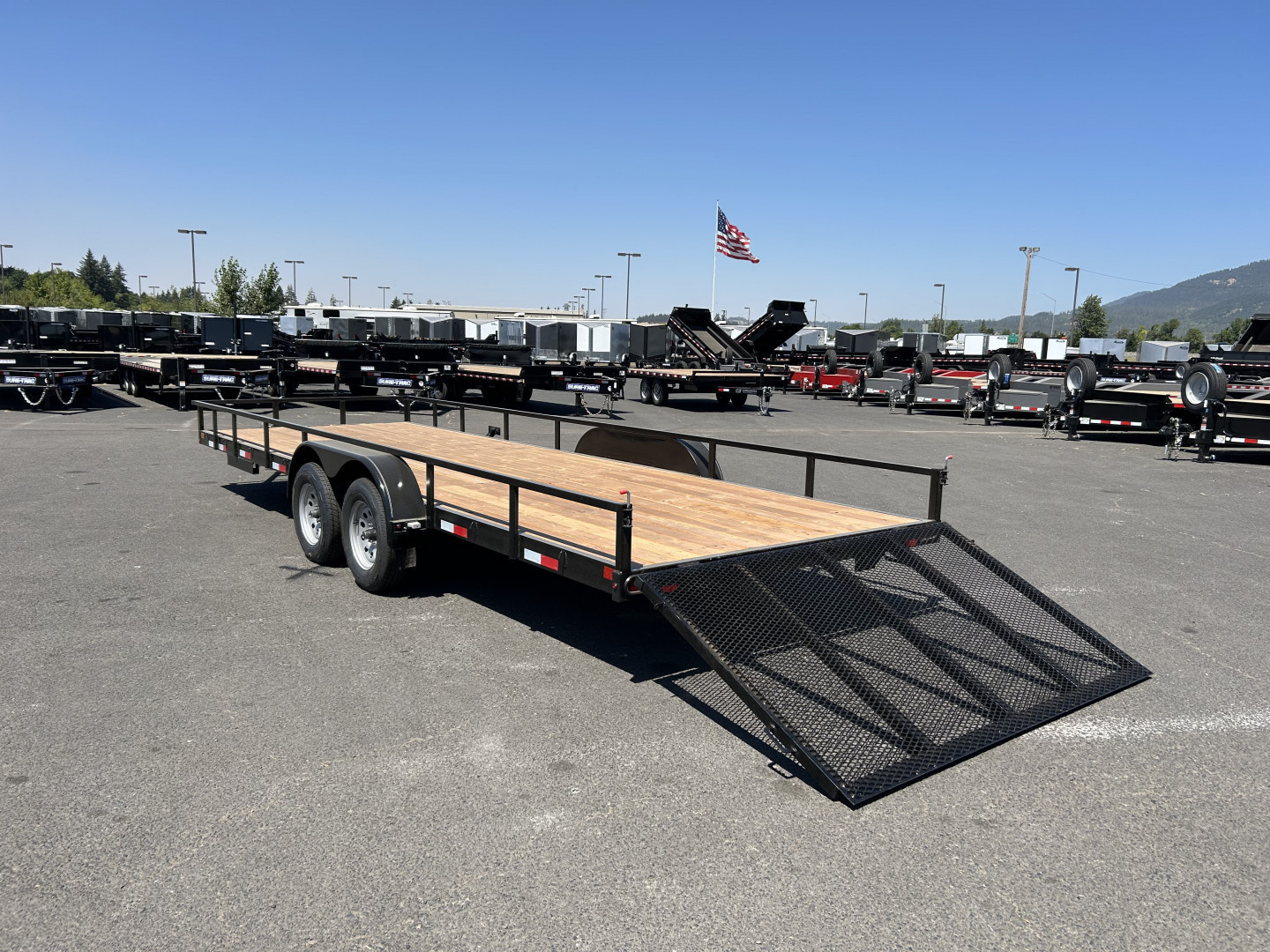 New 2026 Eagle Trailers 7x22 Fender High Rail Flatbed Trailer 7K GVWR
