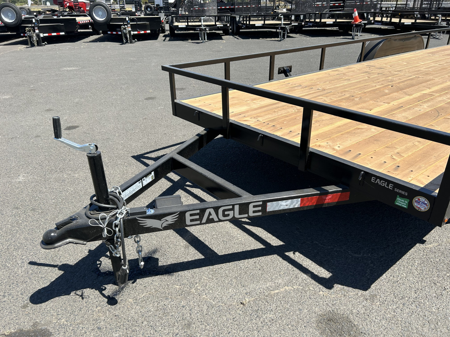 New 2026 Eagle Trailers 7x22 Fender High Rail Flatbed Trailer 7K GVWR