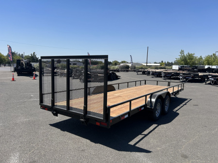 New 2026 Eagle Trailers 7x22 Fender High Rail Flatbed Trailer 7K GVWR