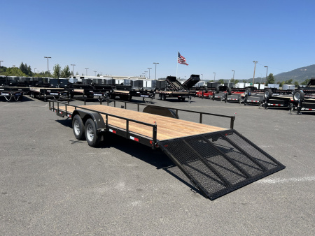 New 2026 Eagle Trailers 7x22 Fender High Rail Flatbed Trailer 7K GVWR