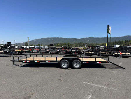 New 2026 Eagle Trailers 7x22 Fender High Rail Flatbed Trailer 7K GVWR