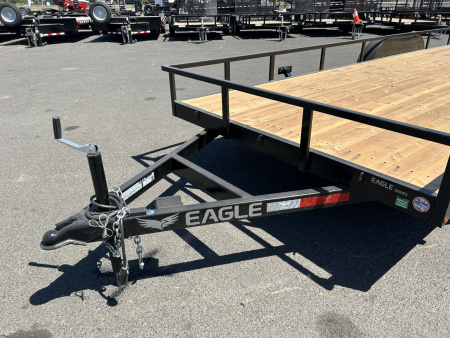 New 2026 Eagle Trailers 7x22 Fender High Rail Flatbed Trailer 7K GVWR