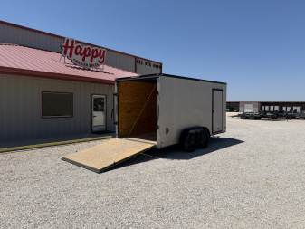 Used 2023 Icon 7'x15' V-Nose Enclosed Cargo Trailer