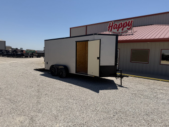 Used 2023 Icon 7'x15' V-Nose Enclosed Cargo Trailer