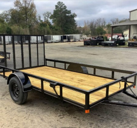 New 2025 P & T 6X12AFG Utility Trailer